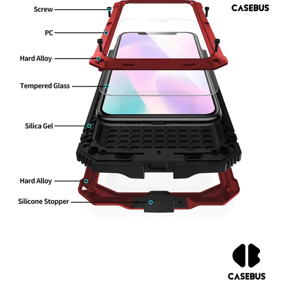 Casebus Rugged Red iPhone 14 Plus Case - Picture 4 of 5